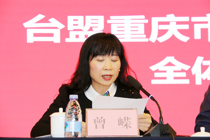 7-台盟重庆市委会常委曾嵘宣读大会决议.jpg